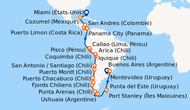Itinéraire de la croisière Buenos Aires (Argentine), Buenos Aires (Argen...