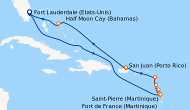 Itinéraire de la croisière Fort Lauderdale (Etats-Unis), En mer, En mer,...