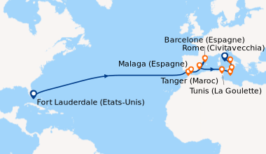 Itinéraire de la croisière Fort Lauderdale (Etats-Unis), En mer, En mer,...