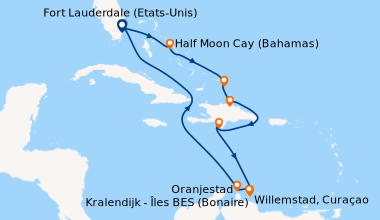 Itinéraire de la croisière Fort Lauderdale (Etats-Unis), Half Moon Cay (...