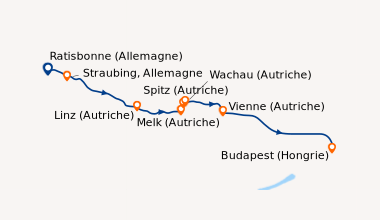 Itinéraire de la croisière Ratisbonne (Allemagne), Ratisbonne (Allemagne...