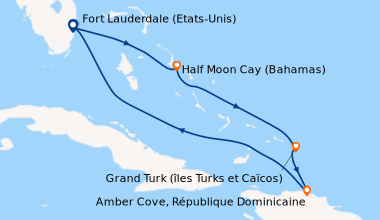 Itinéraire de la croisière Fort Lauderdale (Etats-Unis), Half Moon Cay (...