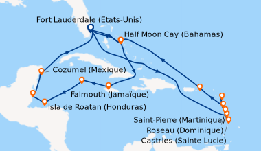 Itinéraire de la croisière Fort Lauderdale (Etats-Unis), Half Moon Cay (...