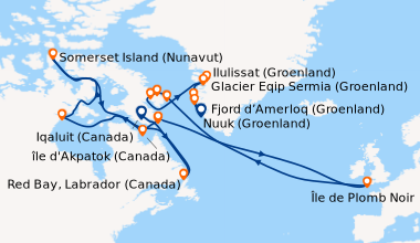 Itinéraire de la croisière Iqaluit (Canada), Îles Sauvages inférieures (...