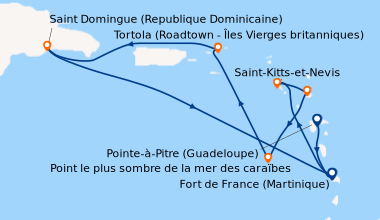 Itinéraire de la croisière Antilles, Iles Vierges