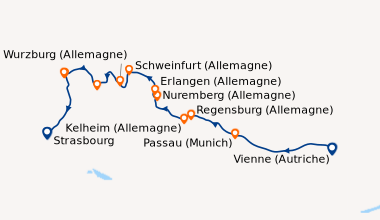 Itinéraire de la croisière La route romantique en croisière du Danube au Rhin (VMS_PP)
