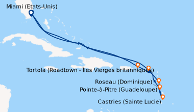 Itinéraire de la croisière Miami (Etats-Unis), En mer, En mer, Tortola (...