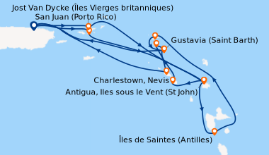 Itinéraire de la croisière San Juan (Porto Rico), Saint John, Îles U.S.V...