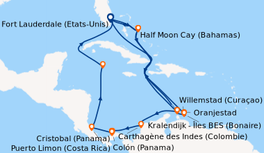 Itinéraire de la croisière Fort Lauderdale (Etats-Unis), En mer, En mer,...