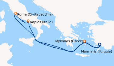 Itinéraire de la croisière Kusadasi (Turquie), Marmaris (Turquie), En me...