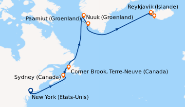 Itinéraire de la croisière New York (Etats-Unis), En mer, En mer, Sydney...