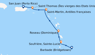 Itinéraire de la croisière San Juan (Porto Rico), Saint Thomas (Îles vie...