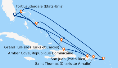 Itinéraire de la croisière Fort Lauderdale (Etats-Unis), Celebration Key...