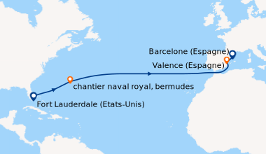 Itinéraire de la croisière Fort Lauderdale (Etats-Unis), En mer, En mer,...