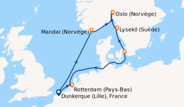 Itinéraire de la croisière Capitales Scandinaves