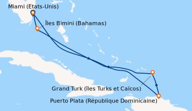 Itinéraire de la croisière Miami (Etats-Unis), En mer, Puerto Plata (Rép...