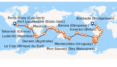Itinéraire de la croisière Fort Lauderdale (Etats-Unis), En mer, En mer,...