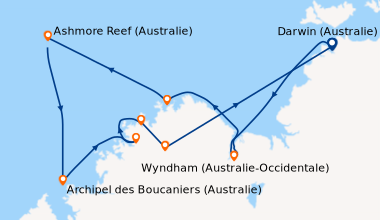 Itinéraire de la croisière Darwin (Australie), En mer, Wyndham (Australi...