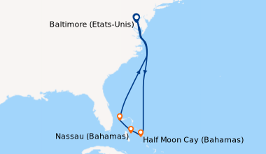 Itinéraire de la croisière Baltimore (Etats-Unis), En mer, En mer, En me...
