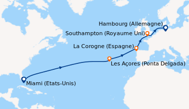 Itinéraire de la croisière Miami (Etats-Unis), En mer, En mer, En mer, E...