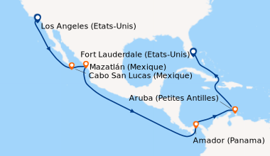 Itinéraire de la croisière Los Angeles (Etats-Unis), En mer, En mer, Cab...