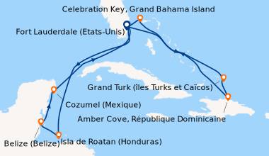 Itinéraire de la croisière Fort Lauderdale (Etats-Unis), En mer, En mer,...