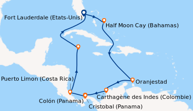 Itinéraire de la croisière Fort Lauderdale (Etats-Unis), Half Moon Cay (...