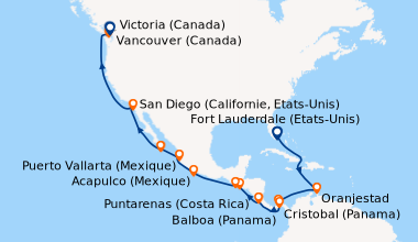Itinéraire de la croisière Fort Lauderdale (Etats-Unis), En mer, En mer,...