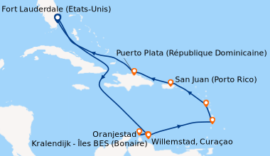 Itinéraire de la croisière Fort Lauderdale (Etats-Unis), En mer, En mer,...