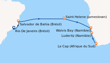 Itinéraire de la croisière Rio De Janeiro (Brésil), Rio De Janeiro (Brés...