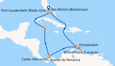 Itinéraire de la croisière Fort Lauderdale (Etats-Unis), En mer, En mer,...