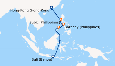Itinéraire de la croisière Chine, Philippines