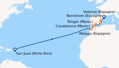 Itinéraire de la croisière San Juan (Porto Rico), En mer, En mer, En mer...