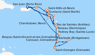 Itinéraire de la croisière San Juan (Porto Rico), Jost Van Dycke (Îles V...
