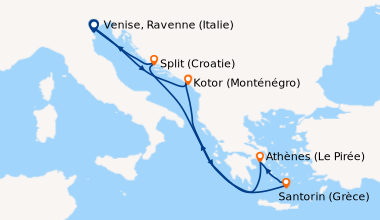 Itinéraire de la croisière Venise, Ravenne (Italie), Navigation dans la ...
