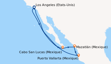 Itinéraire de la croisière Évasion Mexicaine Sur La Côte Pacifique