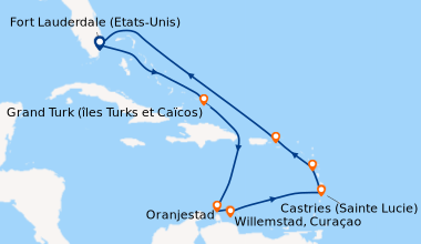 Itinéraire de la croisière Fort Lauderdale (Etats-Unis), En mer, Grand T...