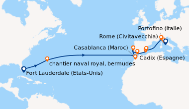 Itinéraire de la croisière Fort Lauderdale (Etats-Unis), En mer, En mer,...