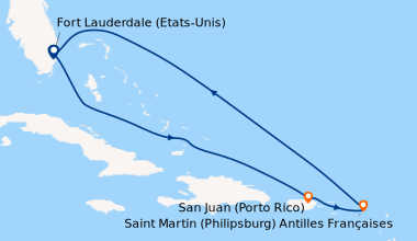 Itinéraire de la croisière Fort Lauderdale (Etats-Unis), Princess Cays (...