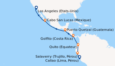 Itinéraire de la croisière Callao (Lima, Pérou), Callao (Lima, Pérou), S...