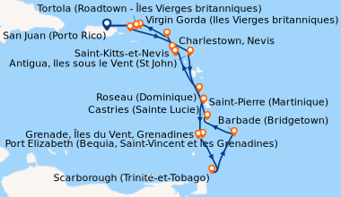 Itinéraire de la croisière San Juan (Porto Rico), Saint Thomas (Charlott...