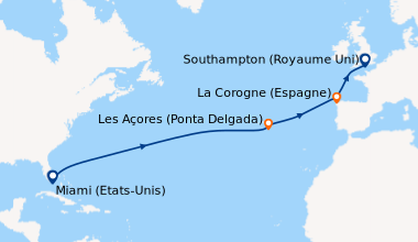 Itinéraire de la croisière Miami (Etats-Unis), En mer, En mer, En mer, E...