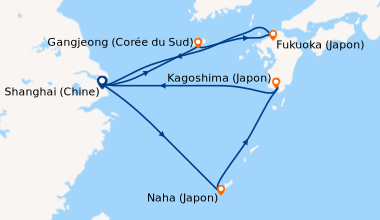 Carte de l'itinéraire de la croisière