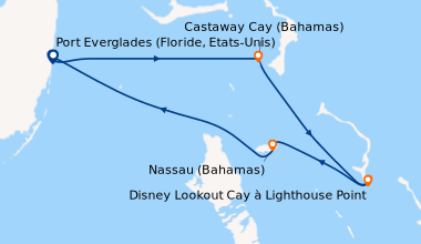 Itinéraire de la croisière Port Everglades (Floride, Etats-Unis), Castaw...