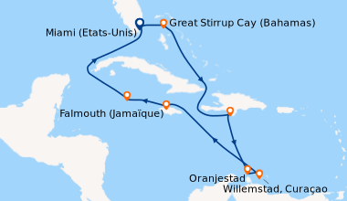 Itinéraire de la croisière Miami (Etats-Unis), Great Stirrup Cay (Bahama...