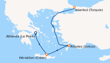 Itinéraire de la croisière Athènes (Le Pirée), Athènes (Le Pirée), En me...