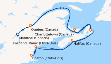 Itinéraire de la croisière Montreal (Canada), Saint-Laurent (fleuve/Cana...