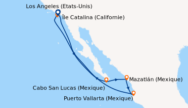 Itinéraire de la croisière Los Angeles (Etats-Unis), Île Catalina (Calif...