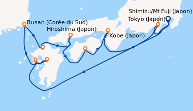 Itinéraire de la croisière Tokyo (Japon), Shimizu/Mt Fuji (Japon), En me...