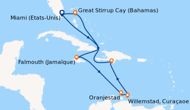 Itinéraire de la croisière Miami (Etats-Unis), Great Stirrup Cay (Bahama...